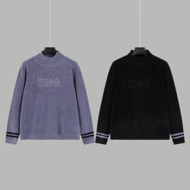 DIOR X STONE ISLAND 디올 X 스톤아일랜드 로고 반목 니트