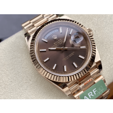 ROLEX 로렉스 데이데이트 브라운 인덱스 다이얼 로즈골드 40mm