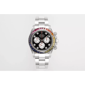 ROLEX 로렉스 데이토나 검판 레인보우 다이아 베젤 8P 40mm