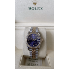 ROLEX 로렉스 여성용 데이저스트 퍼플 10P 다이얼 로즈골드 콤비 다이아 베젤 31mm 278271