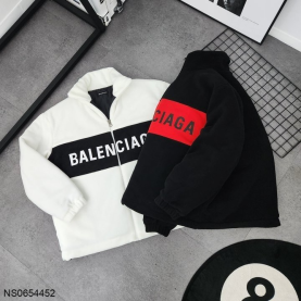 BALENCIAGA 발렌시아가 배색 후리스 넥 집업