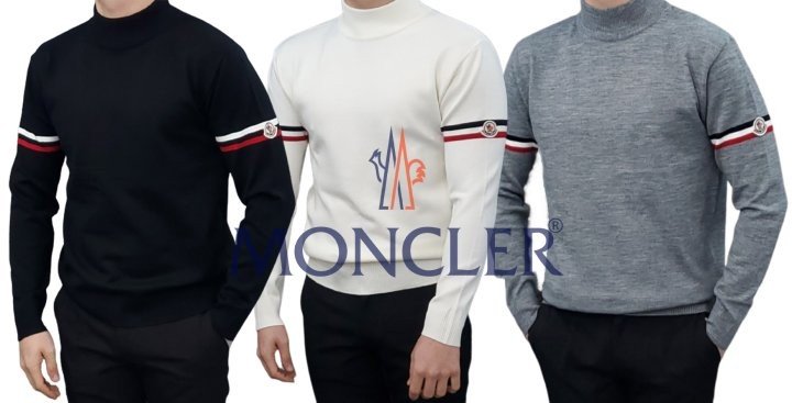 MONCLER 몽클레어 삼선 견장 AW 클래식 와팬 터틀넥 스탠다드핏