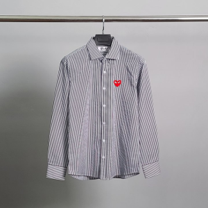 COMME DES GARCONS 꼼데가르송 레드와펜 스트라이프 셔츠