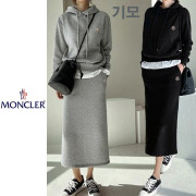 MONCLER 몽클레어 레이어드 후드 기모 치마 세트