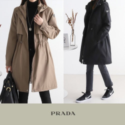 PRADA 프라다 양털 안감 후디 필드 재킷