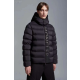 MONCLER 몽클레어 뉴 블랙 사무라이 모자 탈부착 가능 도어 플랩 야광 로고 화이트 구스다운