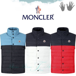 MONCLER 몽클레어 투톤 배색 하이넥 패딩 베스트