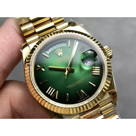 ROLEX 로렉스 데이데이트 그린 다이얼 옐로우 골드 금통 36mm