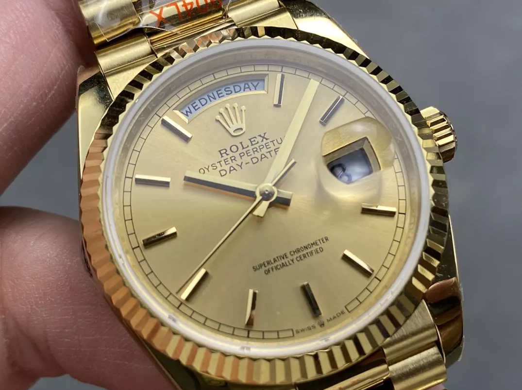 ROLEX 로렉스 데이데이트 샴폐인 다이얼 옐로우 골드 금통 36mm