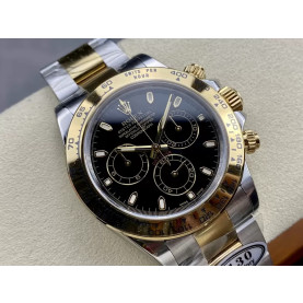 ROLEX 로렉스 데이토나 블랙 다이얼 옐로우 골드 콤비 m116503