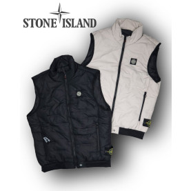 STONE ISLAND 스톤아일랜드 스퀘어 컴퍼스 사이드버튼 와팬 나일론 패딩 베스트