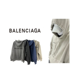 BALENCIAGA 발렌시아가 백로고 오버핏 피그먼트 기모 후드