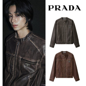 PRADA 프라다 빈티지 레더 자켓