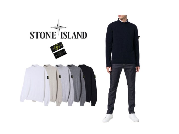 STONE ISLAND 스톤아일랜드 캐시미어 반폴라 니트