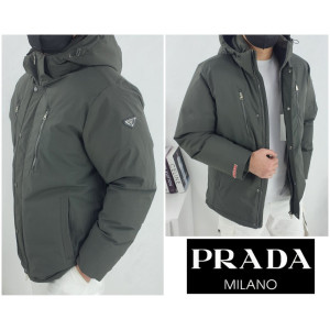 PRADA 프라다 지퍼 포켓 후드 패딩 파카