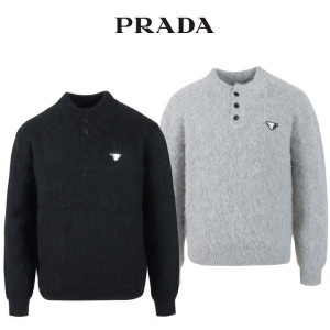 PRADA 프라다 모헤어 헨리넥 니트