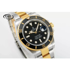 ROLEX 로렉스 서브마리너 검판 다이얼 옐로우 골드 콤비 41mm m126619lb