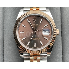 ROLEX 로렉스 데이저스트 브라운 다이얼 콤비 41mm