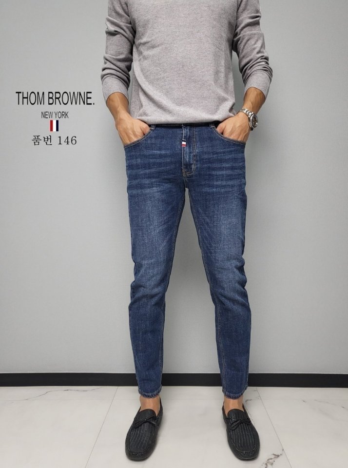 THOM BROWNE 톰브라운 엠보 워싱 청바지