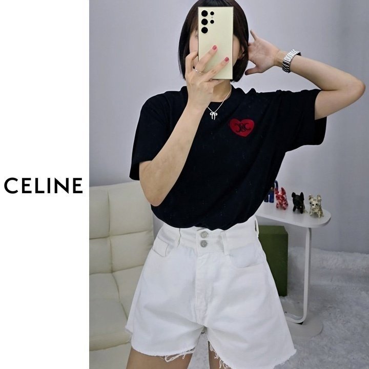 CELINE 셀린느 하트트리오페 반팔티 2COLOR