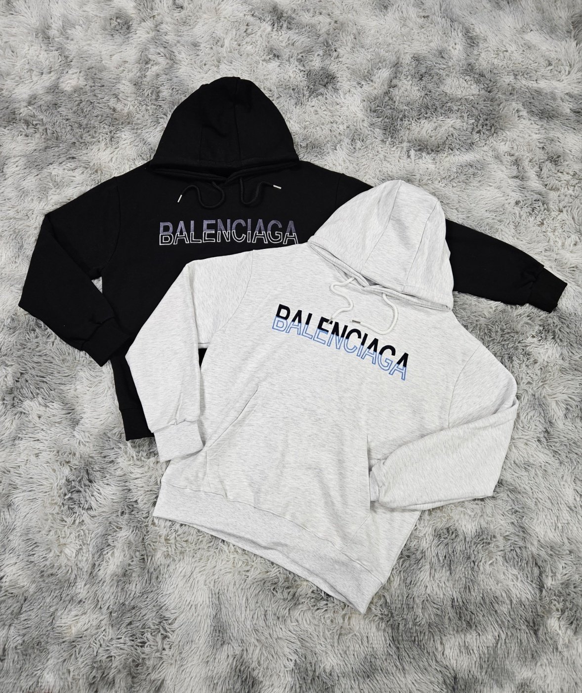 BALENCIAGA 발렌시아가 투톤 자수 후드