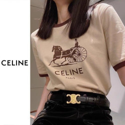 CELINE 셀린느 배색 마차 반팔티셔츠 4COLOR