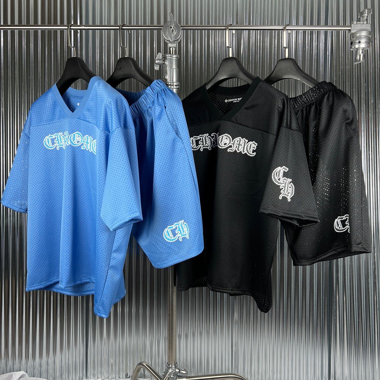 CHROME HEARTS 크롬하츠 매쉬 반팔 & 하프팬츠