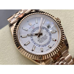 ROLEX 로렉스 스카이드웰러 화이트 다이얼 로즈골드 금통 쥬빌레 42mm